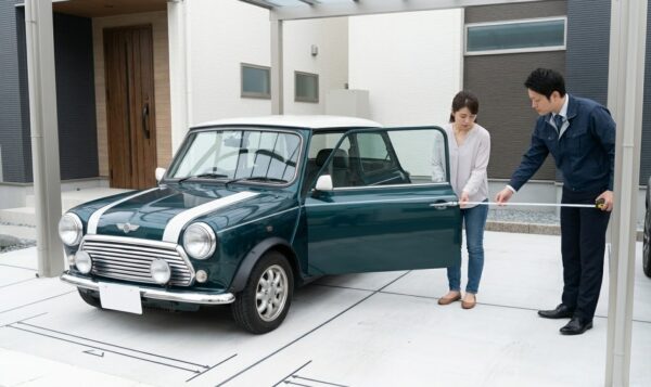 ミニクーパー 新築 駐車場 寸法