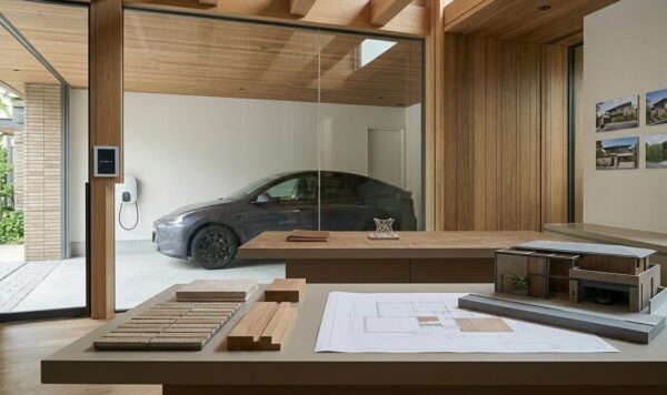 成城学園前 積水ハウス ガレージ 建築