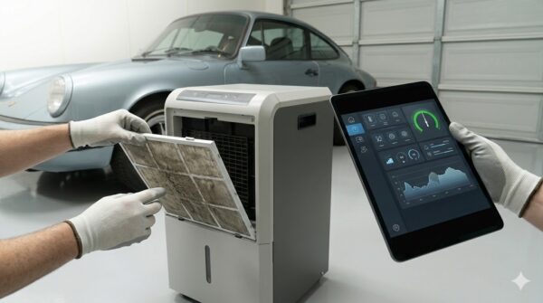 空冷ポルシェ ガレージ 湿度管理 除湿機